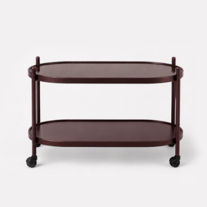 bar table with fluted glass top